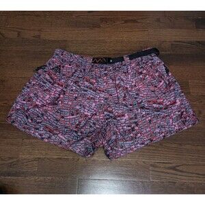 Nike ACG Shorts Womens XL AOP Red Gray Pink Purple Athletic Belted BQ3616-010